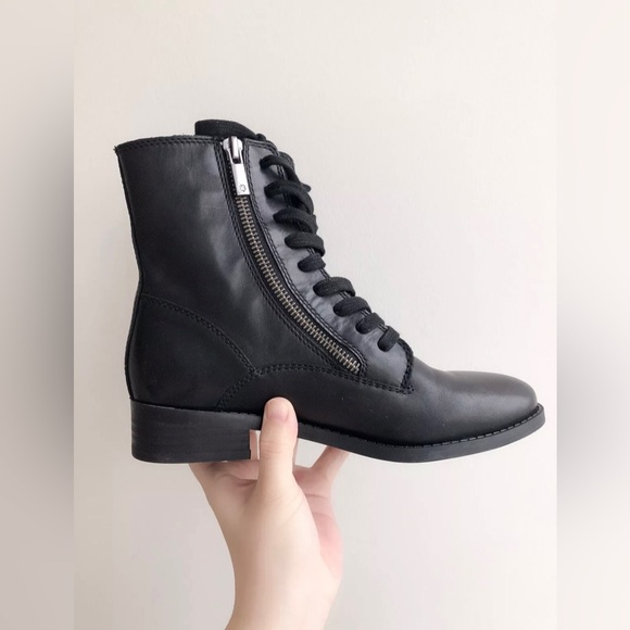 NIB Lucky Brand Womens Hildran Leather Almond Toe Ankle Boots Black Size 6M - Picture 7 of 12